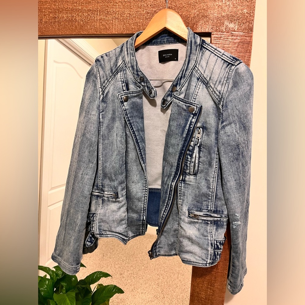 Decjuba, Soft Denim Biker Jacket